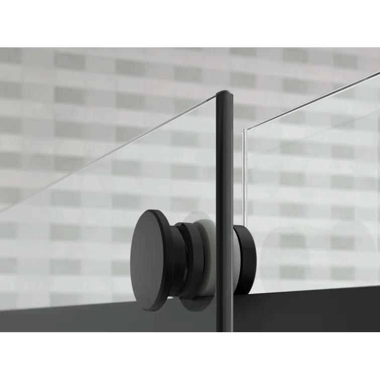 Levity Plus Less Sliding Bath Door, 61-9/16 In. H X 56-5/8 - 59-5/8 In. W, With 5/16 In.-Thick Crystal Clear Glass