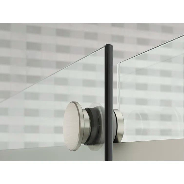 Levity Plus Less Sliding Bath Door, 61-9/16 In. H X 56-5/8 - 59-5/8 In. W, With 5/16 In.-Thick Crystal Clear Glass