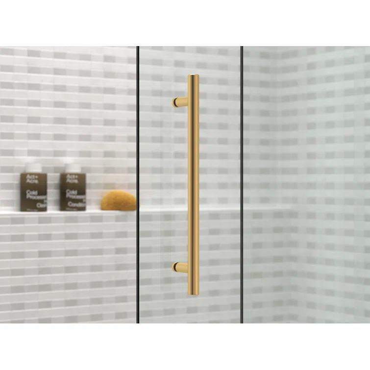 Levity Plus Less Sliding Bath Door, 61-9/16 In. H X 56-5/8 - 59-5/8 In. W, With 5/16 In.-Thick Crystal Clear Glass