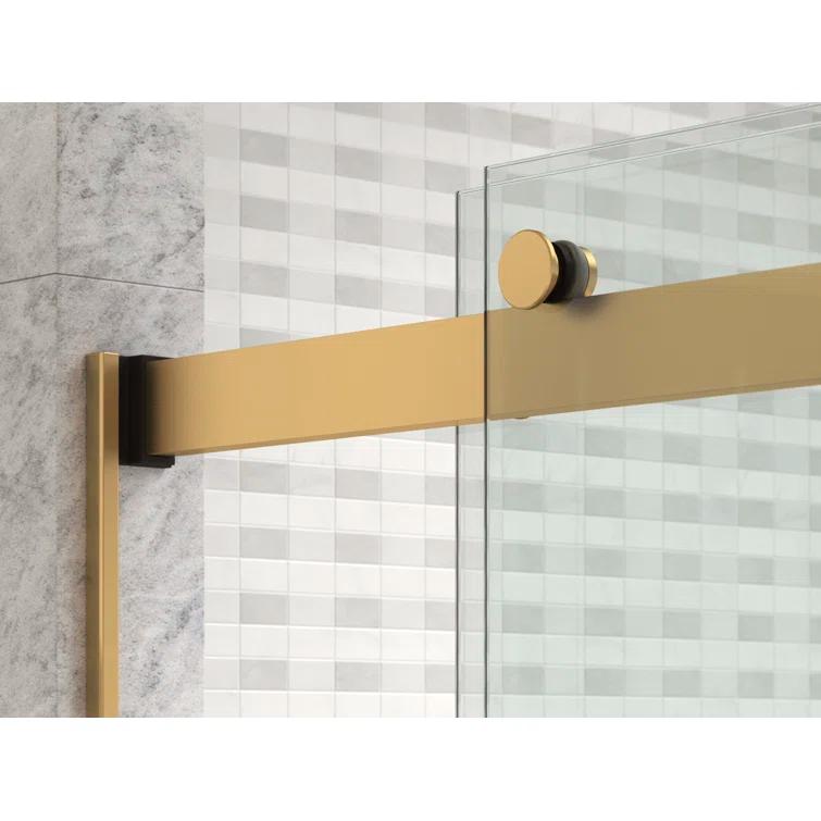 Levity Plus Less Sliding Bath Door, 61-9/16 In. H X 56-5/8 - 59-5/8 In. W, With 5/16 In.-Thick Crystal Clear Glass