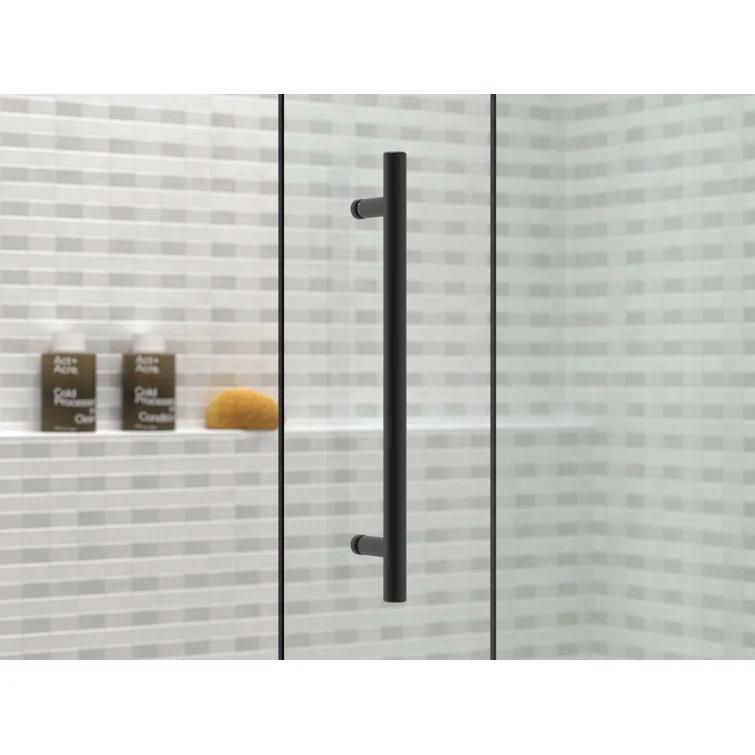 Levity Plus Less Sliding Bath Door, 61-9/16 In. H X 56-5/8 - 59-5/8 In. W, With 5/16 In.-Thick Crystal Clear Glass