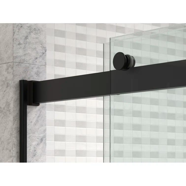 Levity Plus Less Sliding Bath Door, 61-9/16 In. H X 56-5/8 - 59-5/8 In. W, With 5/16 In.-Thick Crystal Clear Glass