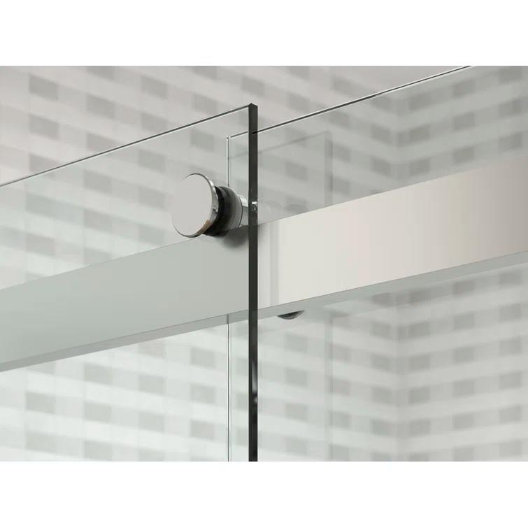 Levity Plus Less Sliding Bath Door, 61-9/16 In. H X 56-5/8 - 59-5/8 In. W, With 5/16 In.-Thick Crystal Clear Glass