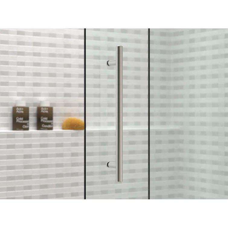 Levity Plus Less Sliding Bath Door, 61-9/16 In. H X 56-5/8 - 59-5/8 In. W, With 5/16 In.-Thick Crystal Clear Glass