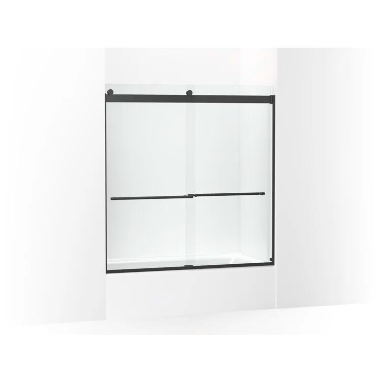 Levity Plus Less Sliding Bath Door, 61-9/16 In. H X 56-5/8 - 59-5/8 In. W, With 3/8 In.-Thick Crystal Clear Glass