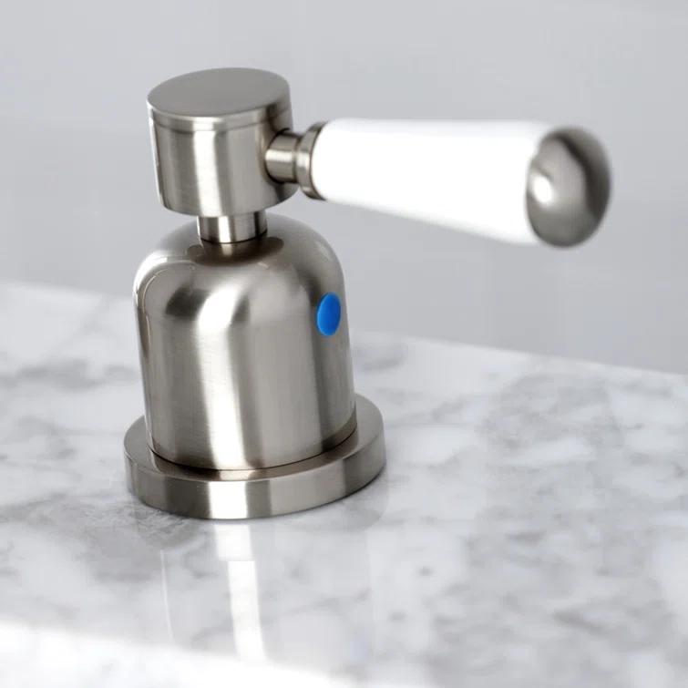 Kingston Brass FSC8938DPL Kingston Brass Two-Handle 3-Hole Deck Mount Widespread Bathroom Faucet with Brass Pop-Up Drain