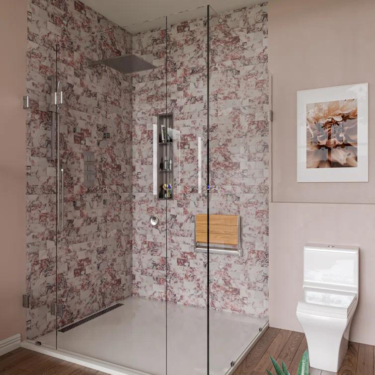 Vertical Stainless Steel Triple Shower Niche