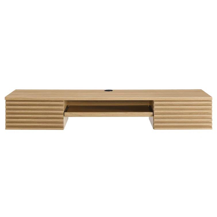 Modway Render Wall Mount Wood Office Desk