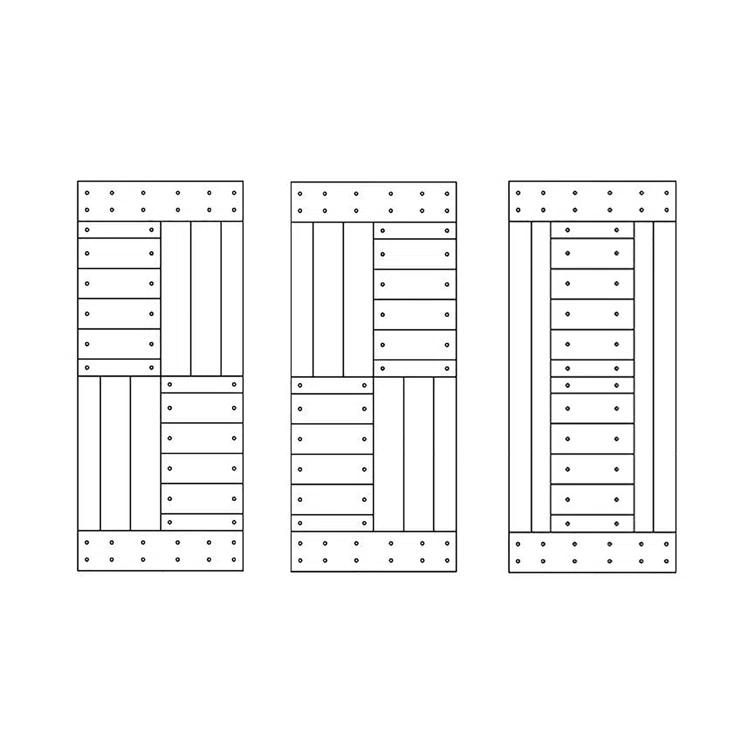 Patented Product S Series Solid Wood Double Sliding Barn Door With Hardware Kit(Set of 2)-Assembly Needed (Set of 2)