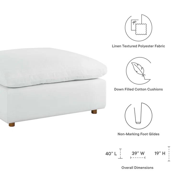 Modway Modway Down-Filled Overstuffed Upholstered Sectional Sofa Ottoman