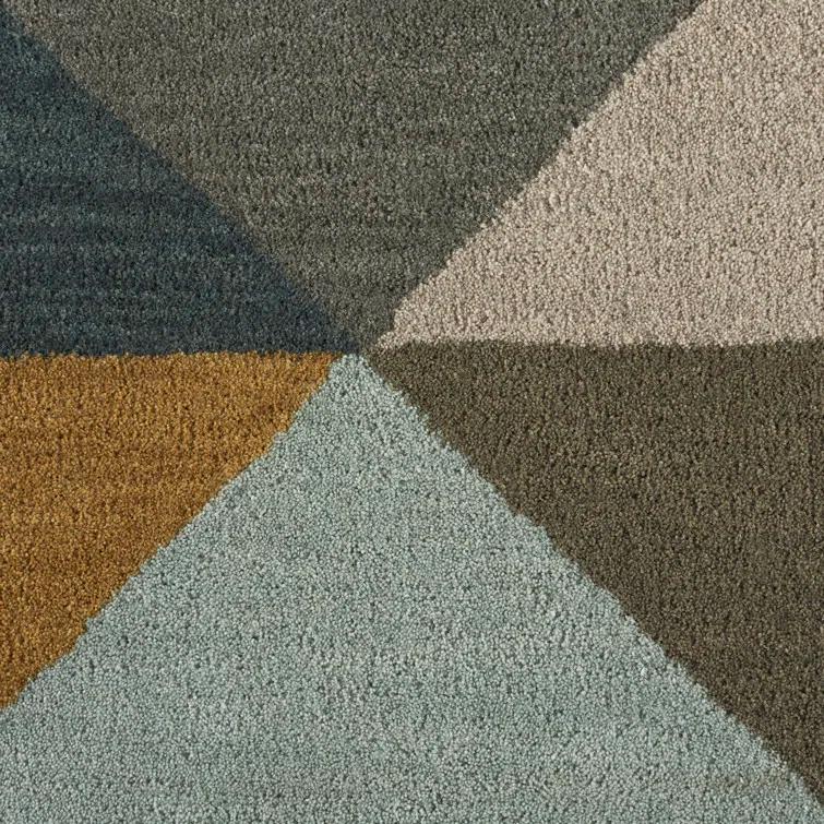 Eton Hand Tufted Wool Yellow/Gray/Orange Rug