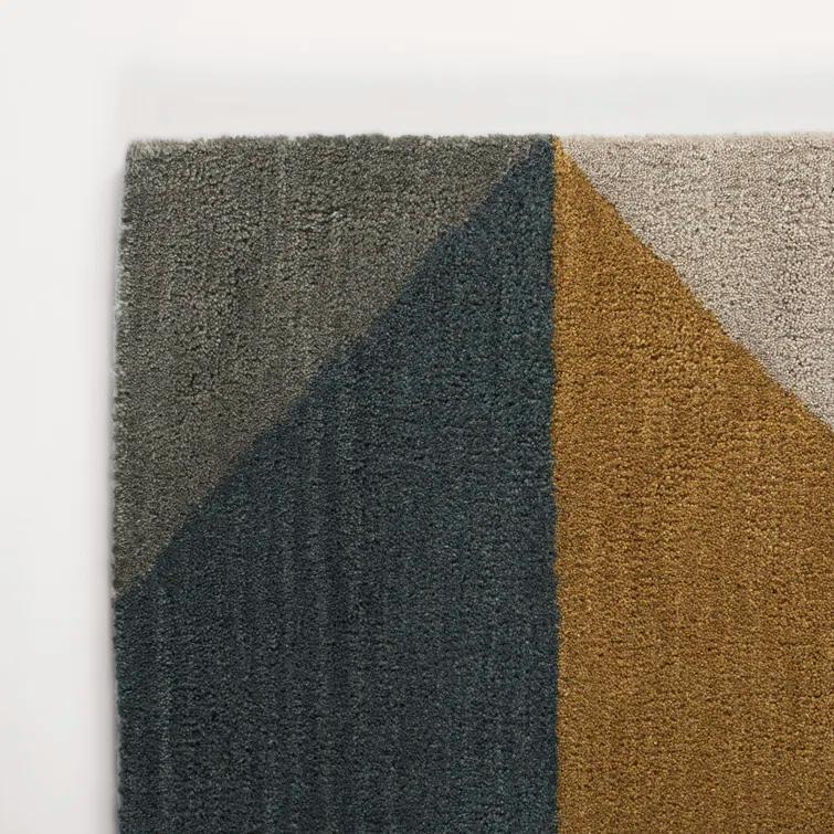 Eton Hand Tufted Wool Yellow/Gray/Orange Rug