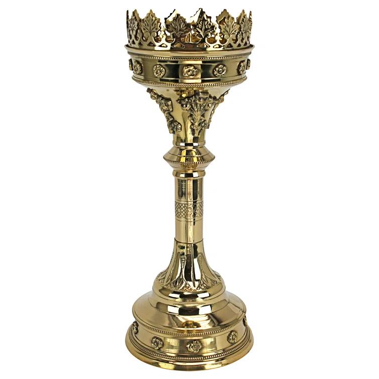 Design Toscano Brass Tabletop Candlestick