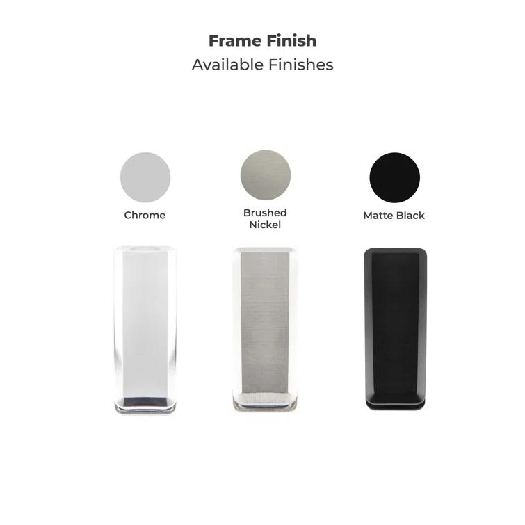44" - 48" W 70" H Double Sliding Semi-Frameless Shower Door