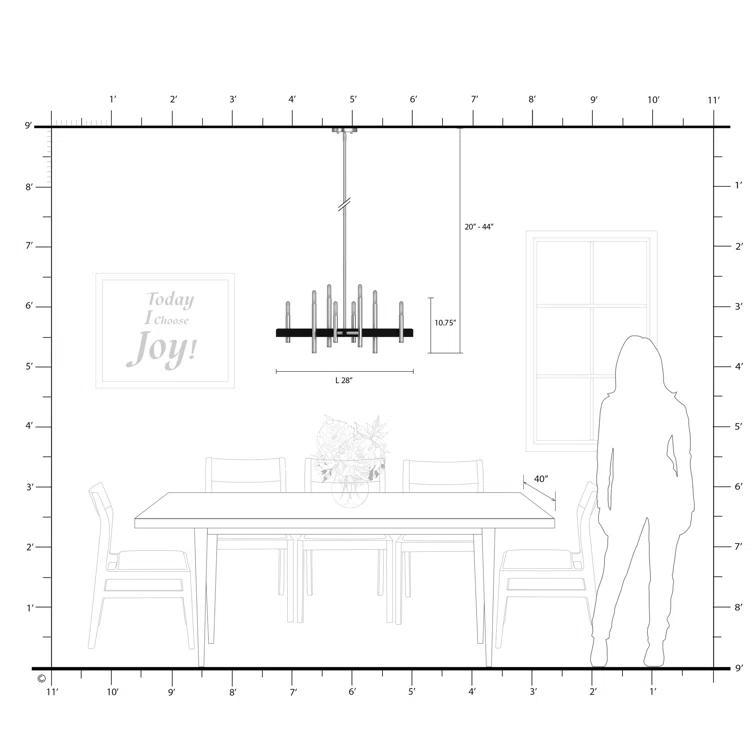 Wade Logan® Oiti 8 - Light Dimmable Chandelier
