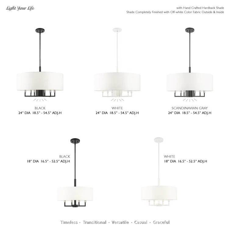 Moonlighter 7 Light Metal Dimmable Drum Chandelier
