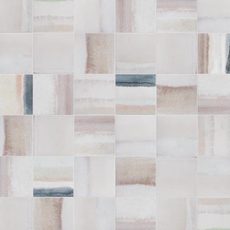 Matter Canvas 6" x 6" Porcelain Stone Look Floor and Wall Tile