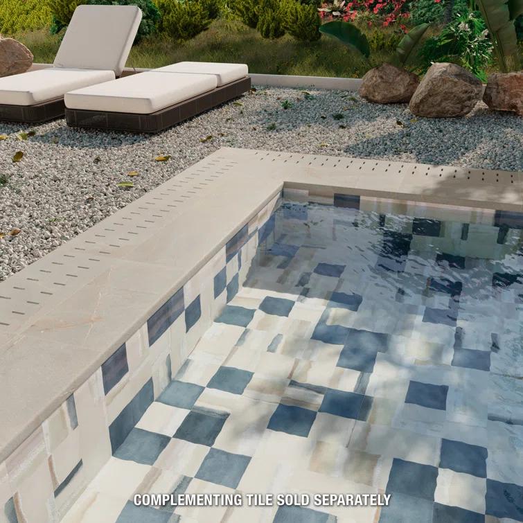 Matter Canvas 6" x 6" Porcelain Stone Look Floor and Wall Tile