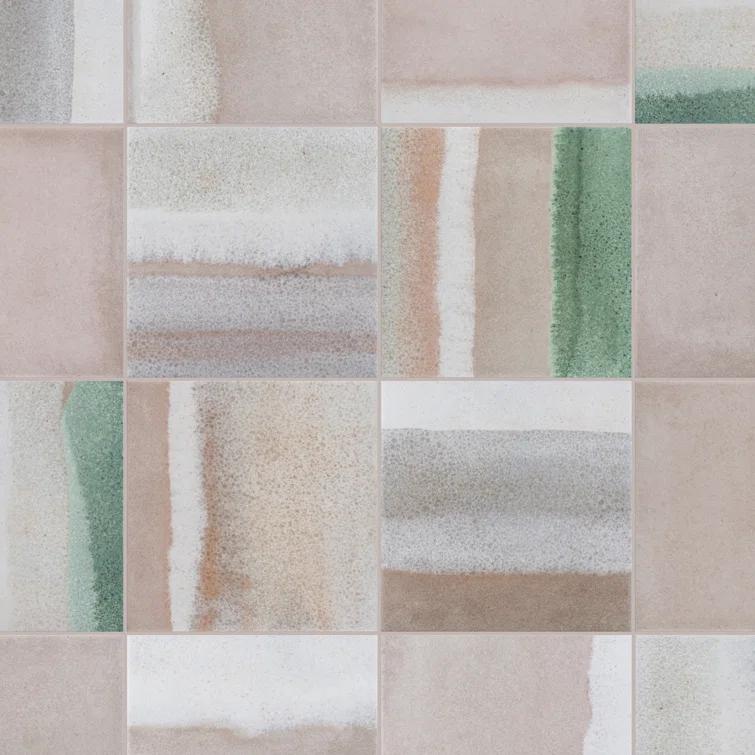 Matter Canvas 6" x 6" Porcelain Stone Look Floor and Wall Tile