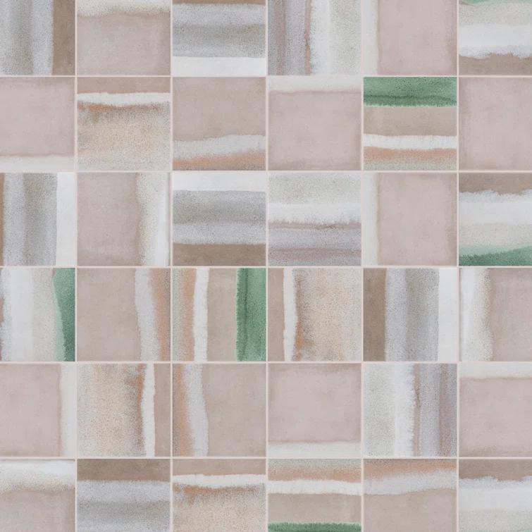 Matter Canvas 6" x 6" Porcelain Stone Look Floor and Wall Tile