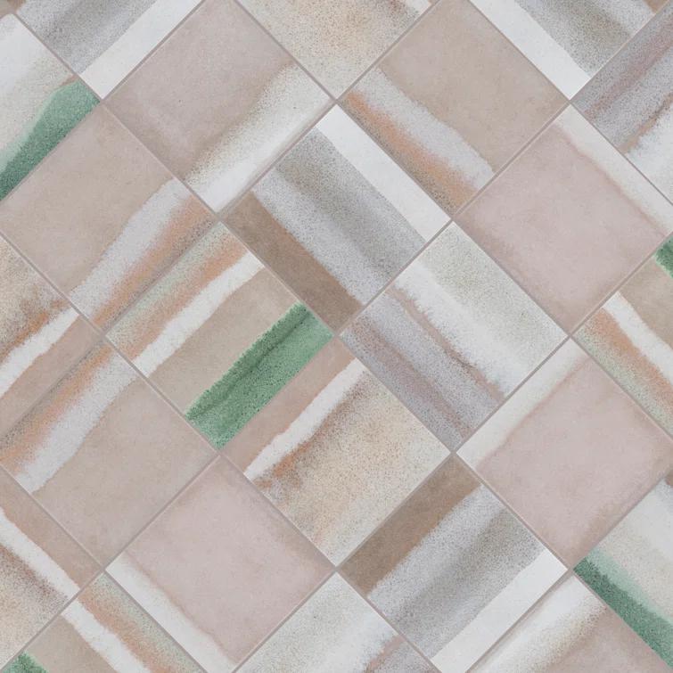Matter Canvas 6" x 6" Porcelain Stone Look Floor and Wall Tile