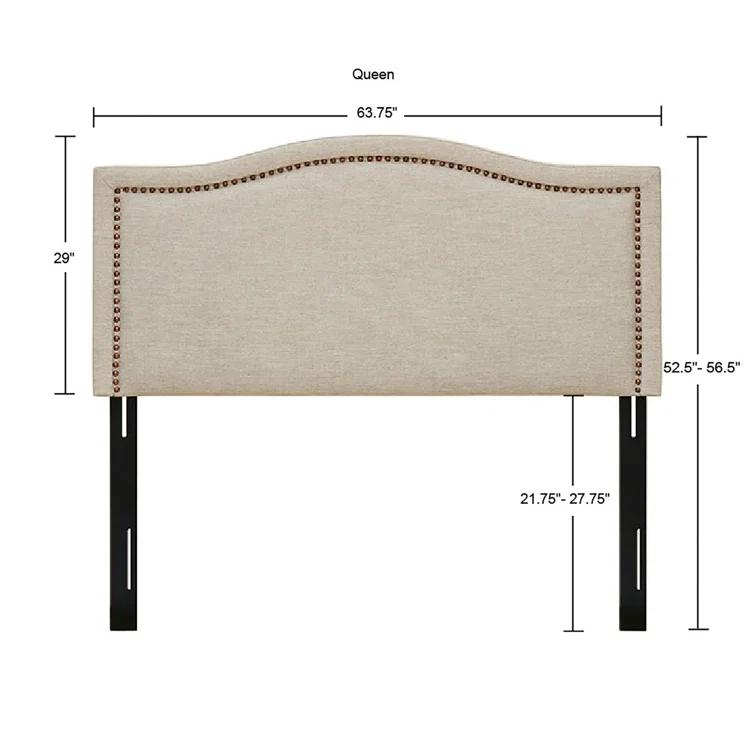 Gracie Oaks Clouchete Nadine Upholstered Nailhead Headboard