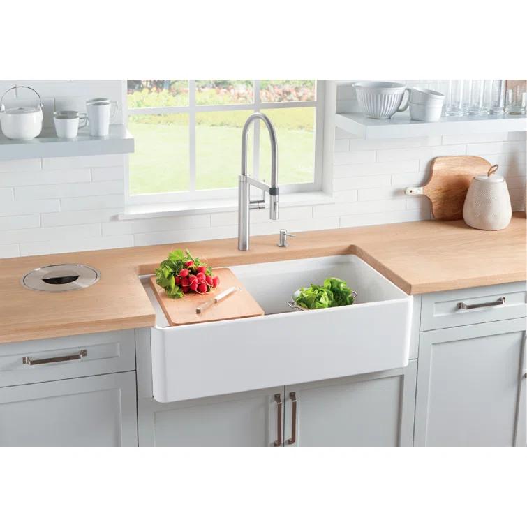 Profina 36" Single Bowl Apron-Front Fireclay Farmhouse Sink