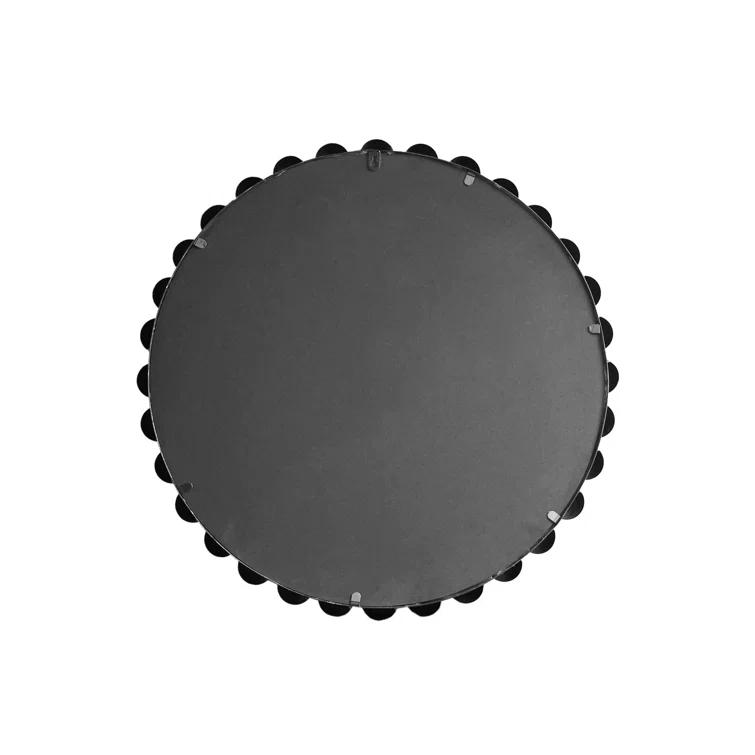 Marlowe Beaded Round Metal Wall Mirror
