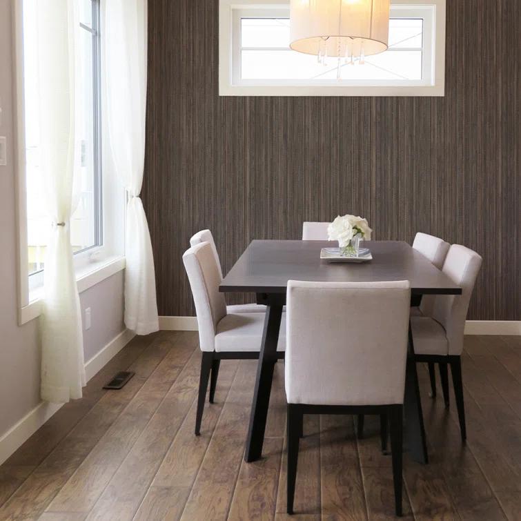 Tempaper & Co. 28 sq ft Faux Grasscloth Removable Peel and Stick Wallpaper Textured Bronze : Vinyl, Self-Adhesive, Thin Stripe Pattern