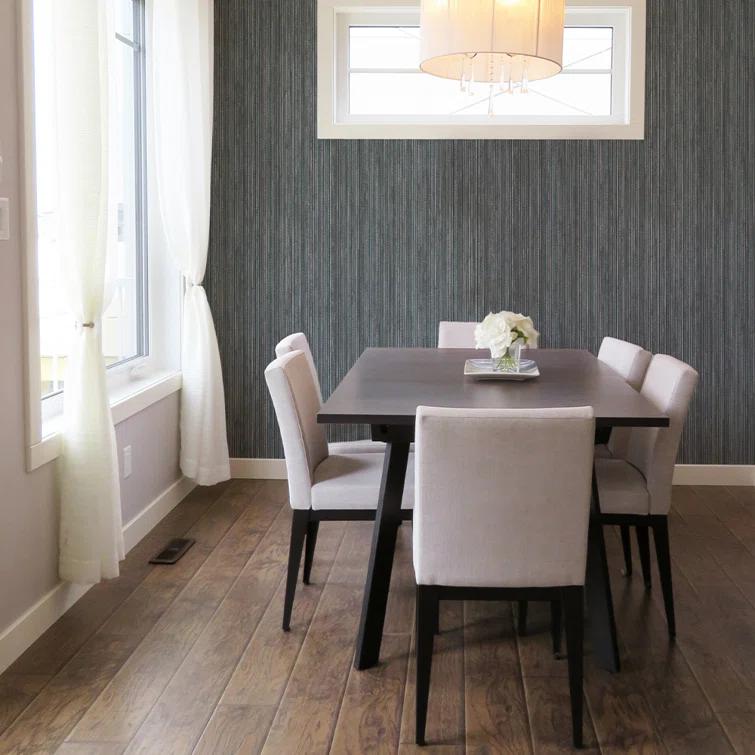 Tempaper & Co. 28 sq ft Faux Grasscloth Removable Peel and Stick Wallpaper Textured Chambray : Vinyl, Self-Adhesive, Blue