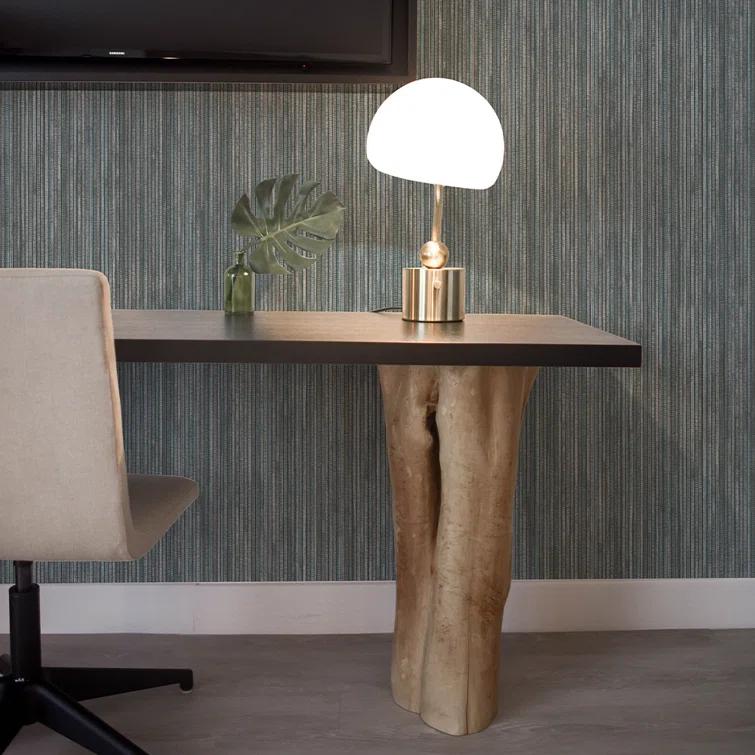 Tempaper & Co. 28 sq ft Faux Grasscloth Removable Peel and Stick Wallpaper Textured Chambray : Vinyl, Self-Adhesive, Blue