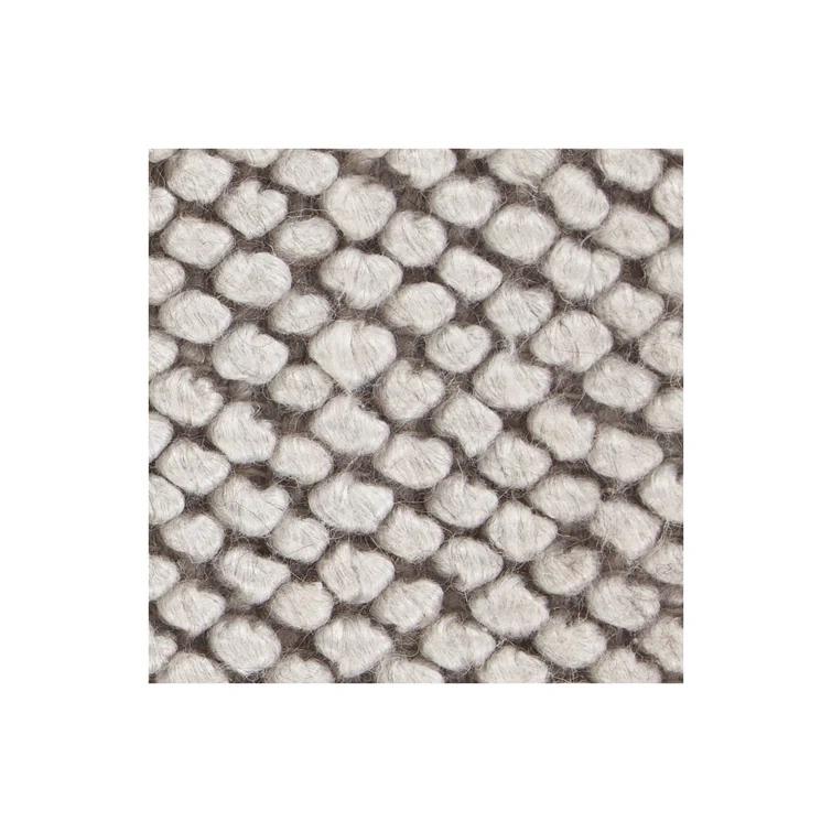 Handmade Burton Gray Wool-Viscose Blend Rectangular Area Rug 9'x13'