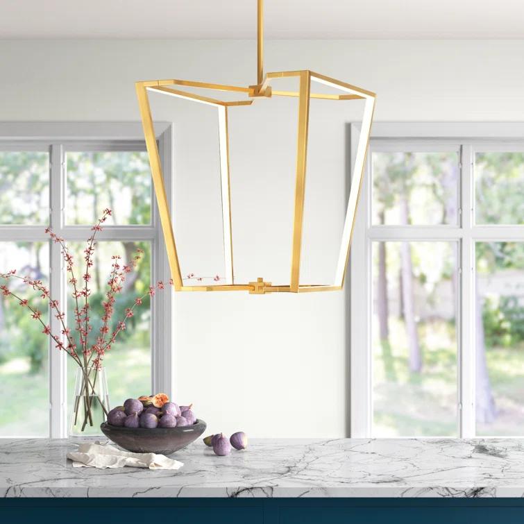 Skiba Dimmable LED Lantern Geometric Chandelier