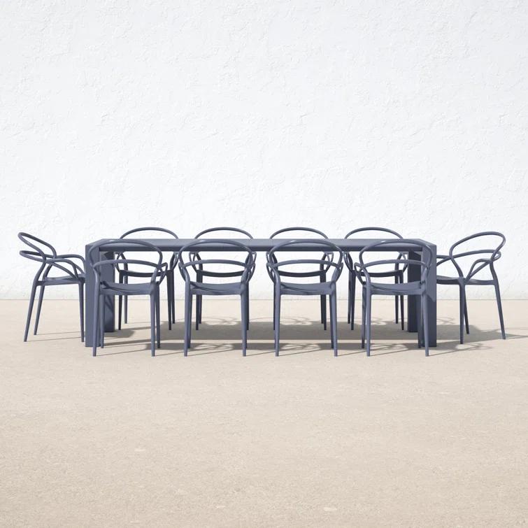 Comet 118'' Rectangular 10 - Person Outdoor Dining Set