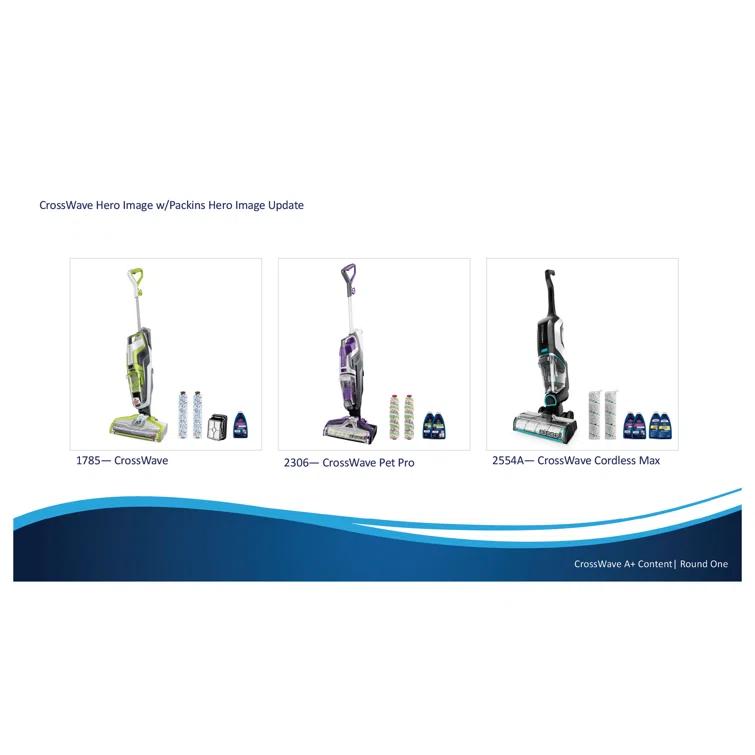 BISSELL CrossWave Cordless Max Multi-Surface Bagless Wet Dry Vac 2554A