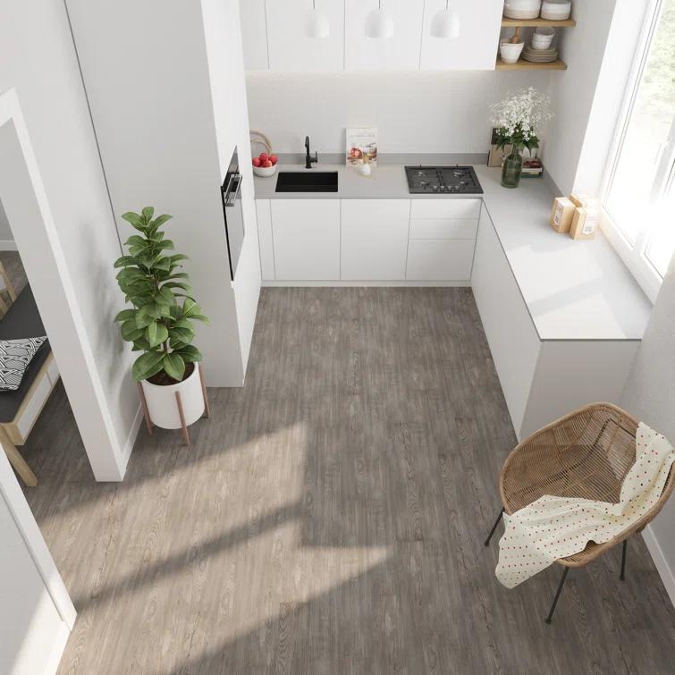 BaseCore 12mil x 6" W x 36" L Peel and Stick Luxury Vinyl Plank Flooring