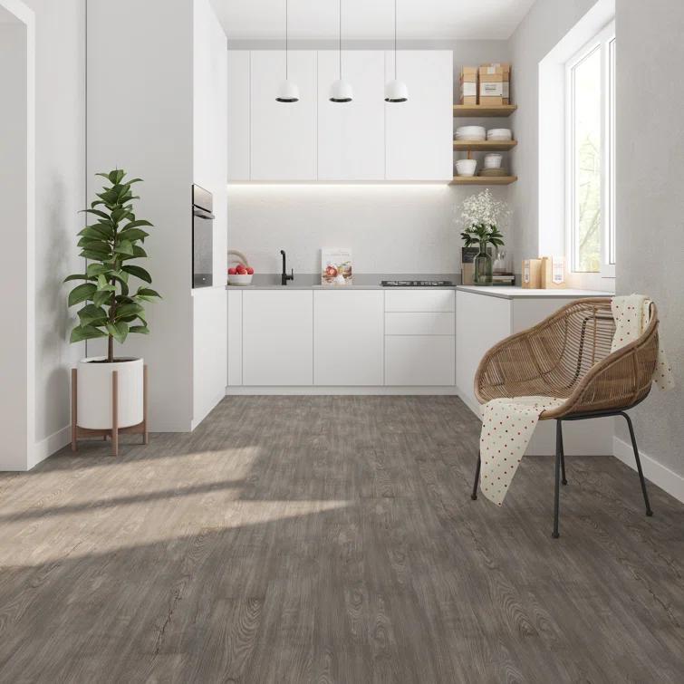BaseCore 12mil x 6" W x 36" L Peel and Stick Luxury Vinyl Plank Flooring