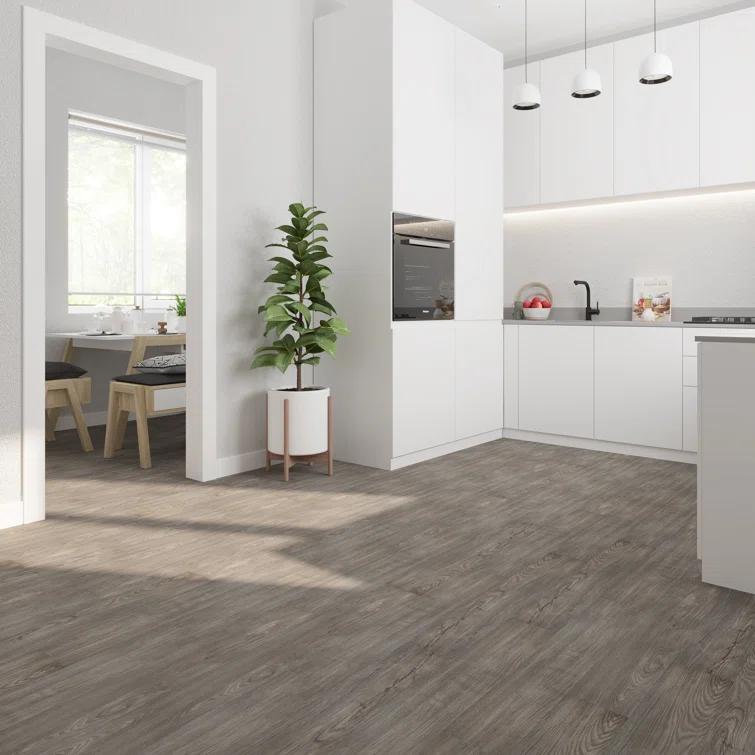 BaseCore 12mil x 6" W x 36" L Peel and Stick Luxury Vinyl Plank Flooring