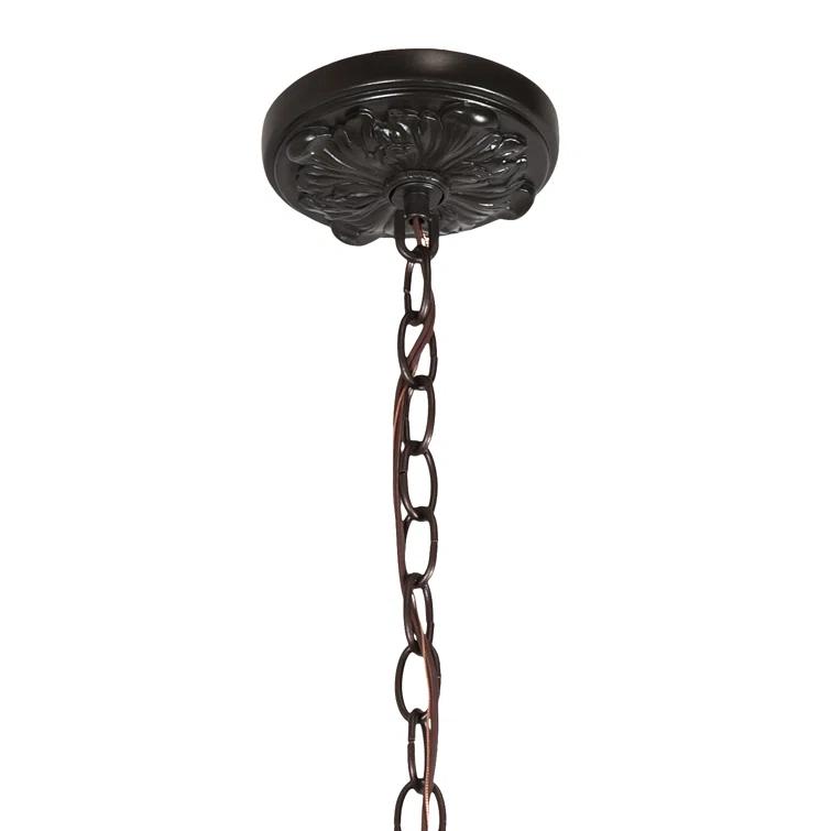 Meyda Lighting Meyda Tiffany & Stained Glass 3 - Light Mahogany Bronze Pool Table Lights Pendant