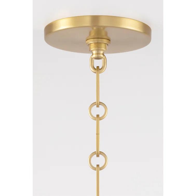 Sybil Pendant Light - Clear / Flared / Antique Brass