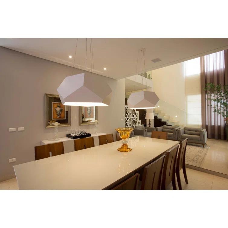 American Walnut Geometric LED Pendant Light