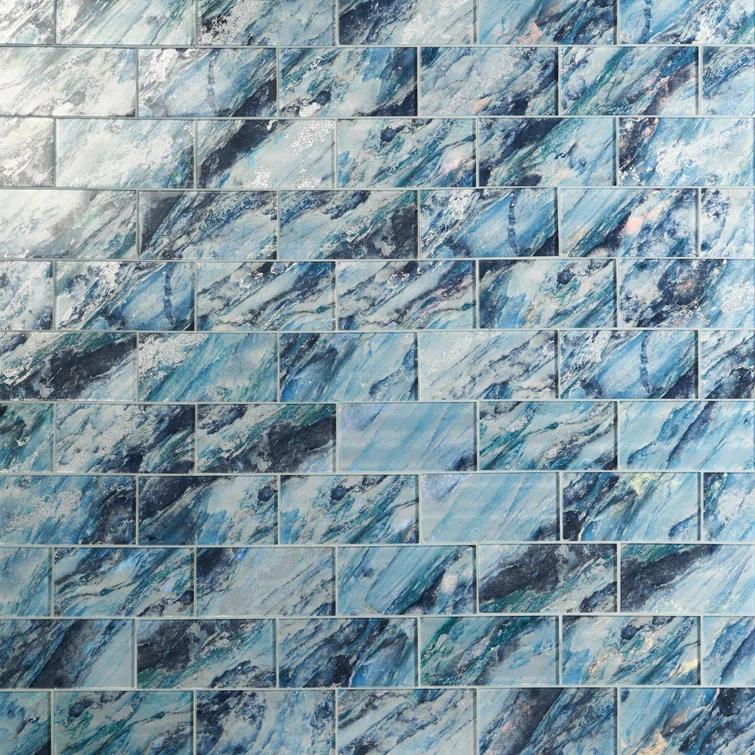 Bond Tile Wonder Glass 4.37 in. x 8.74 in. Polished Glass Wall Tile (5.3 Sq. Ft. / Case)