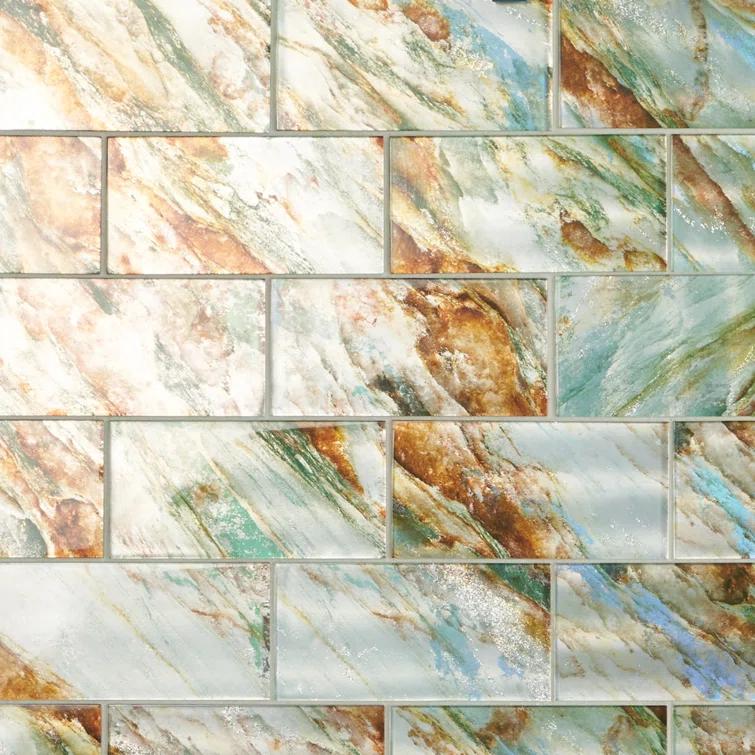 Bond Tile Wonder Glass 4.37 in. x 8.74 in. Polished Glass Wall Tile (5.3 Sq. Ft. / Case)