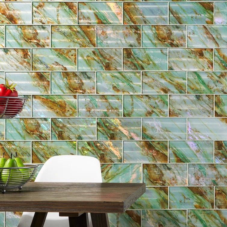 Bond Tile Wonder Glass 4.37 in. x 8.74 in. Polished Glass Wall Tile (5.3 Sq. Ft. / Case)