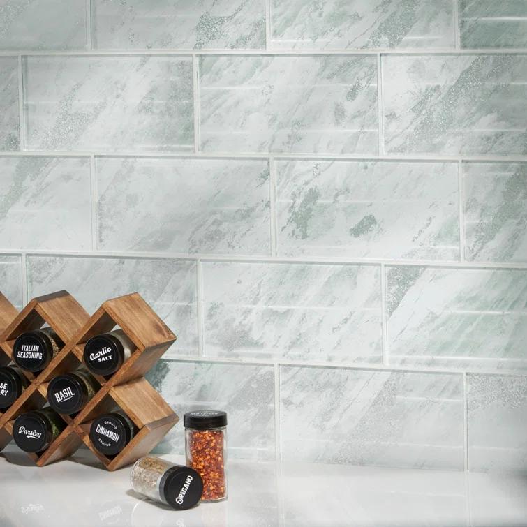 Bond Tile Wonder Glass 4.37 in. x 8.74 in. Polished Glass Wall Tile (5.3 Sq. Ft. / Case)