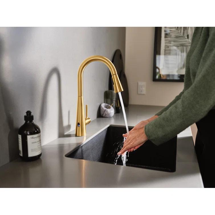 Moen Sleek MotionSense Wave Single Handle Pulldown Kitchen Faucet with Power Clean Technology