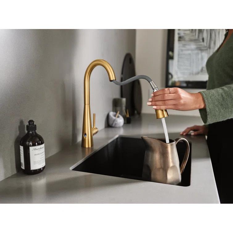 Moen Sleek MotionSense Wave Single Handle Pulldown Kitchen Faucet with Power Clean Technology