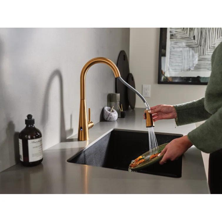 Moen Sleek MotionSense Wave Single Handle Pulldown Kitchen Faucet with Power Clean Technology