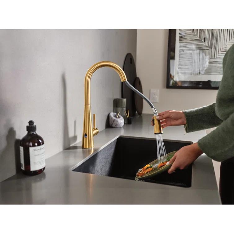 Moen Sleek MotionSense Wave Single Handle Pulldown Kitchen Faucet with Power Clean Technology