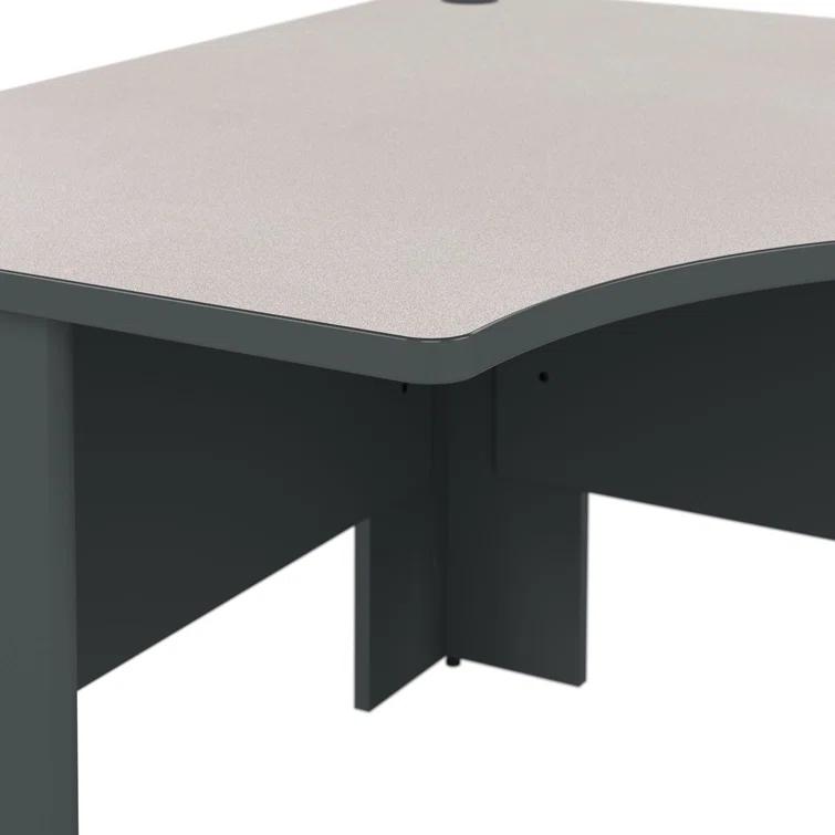 Series A L-Shape Executive Desk with 3 Drawer Mobile Pedestal